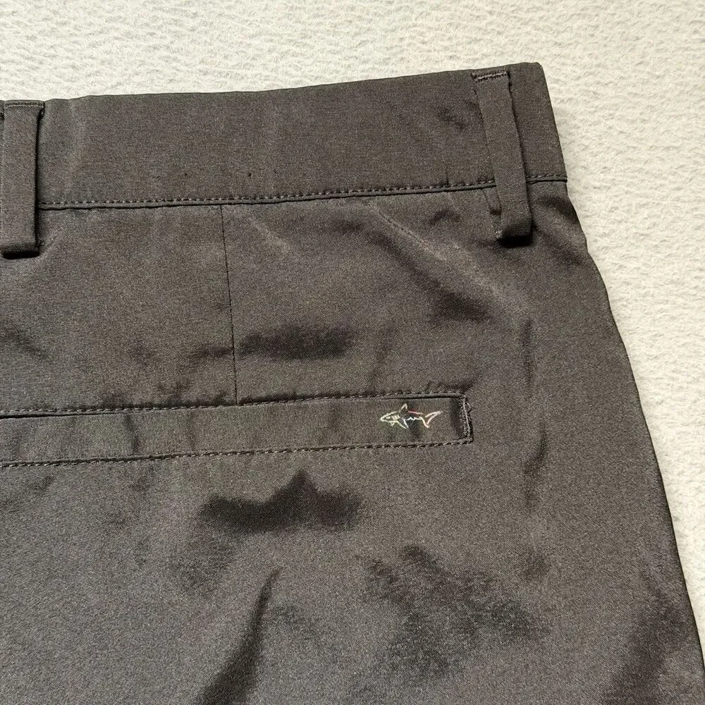 Greg Norman Mens Size 32 Performance Golf Shorts Black Stretch Lightweight